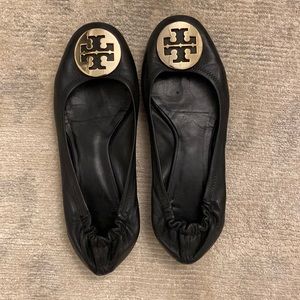 Classic Tory Burch ballet flats with gold hardware